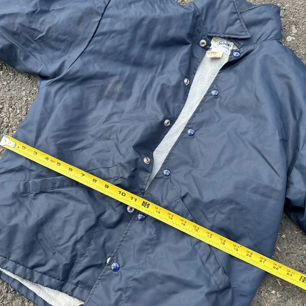 Vintage Swingster Nylon Jacket‎ IH Blue MADE IN USA Unlined Men's